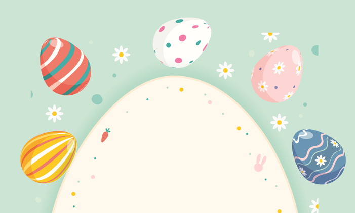 Easter egg illustrative graphic