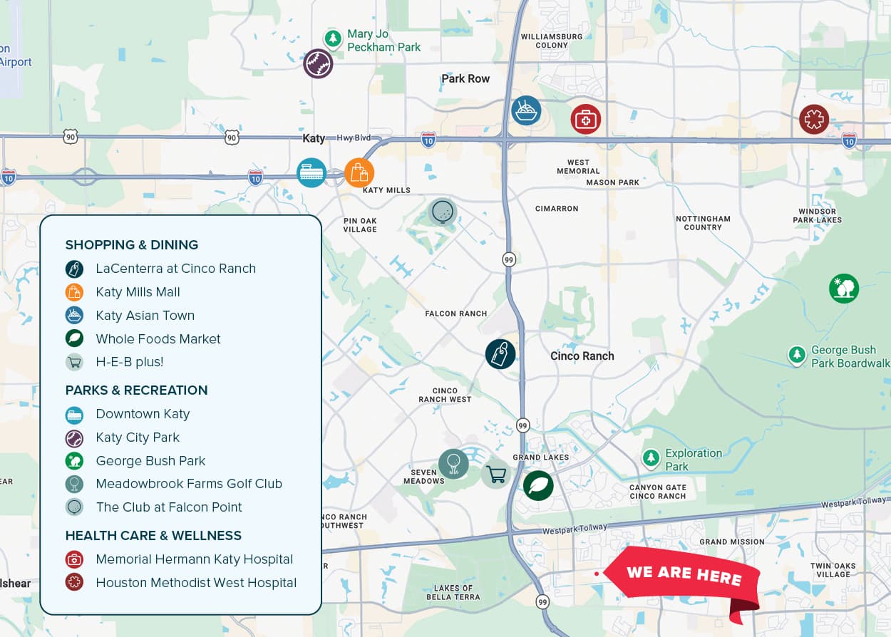 The Delaney at Parkway Lakes nearby attractions map